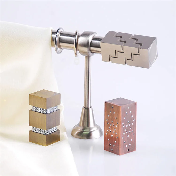 Wall Mounted Good Quality Decorative Curtain Rod Curtain Bracket Adjustable Double Metal Wall Decorative