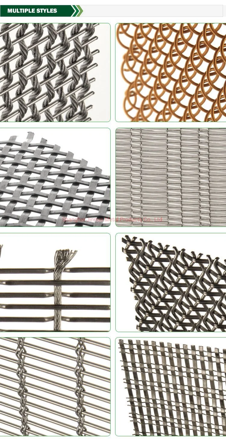 External Architectural Cable Rod Decorative Wire Mesh Used for Metal Draperies Walls