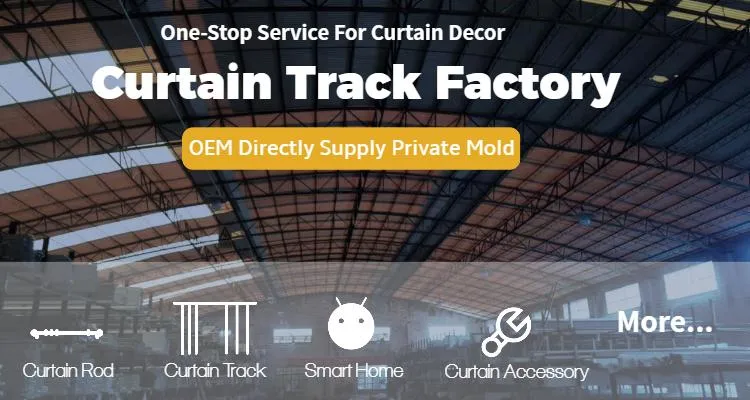 New Arrival Factory Price Wall Mounted Heavy Duty Alloy Bracket Finials Aluminium Double Curtain Rod Set for Bedroom