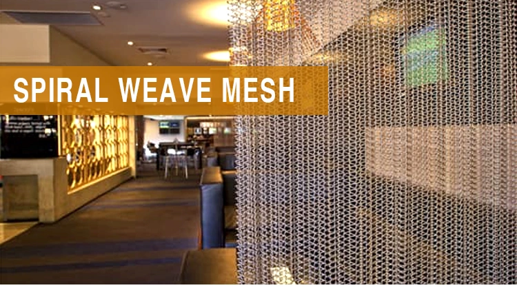 Architectural Metal Drapery Wire Mesh Curtain