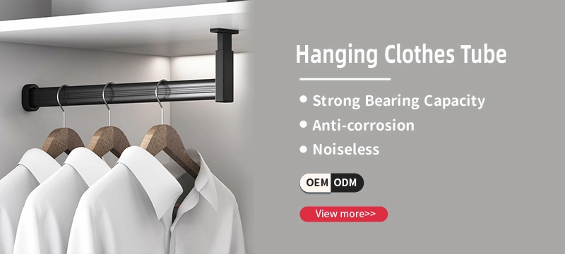 Plastic Flat Tube Seat Durable Strength Curtain Rod Ceiling-Mount Bracket Closet Rod Support for Furniture