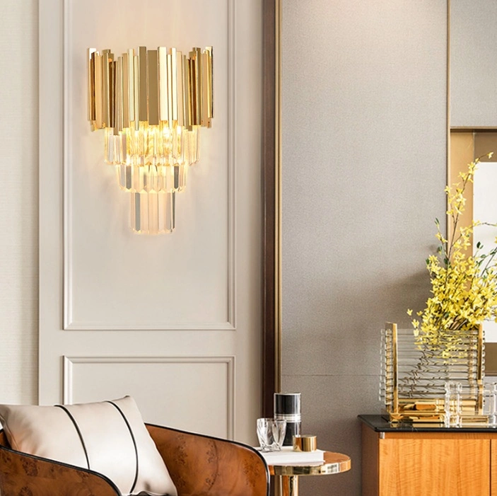 Modern Big Project Hotel Gold LED Decorative Wall Lamp